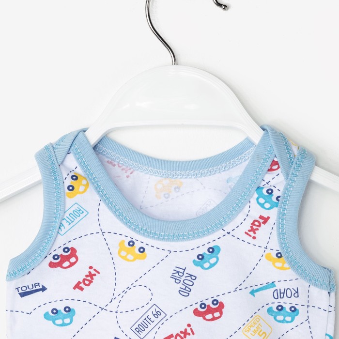 Майка детская, рост 56 см, цвет МИКС М-341-01_М