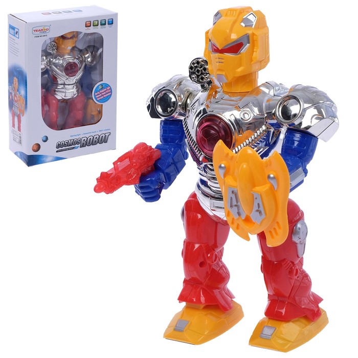 Робот «Боец», ходит, световые и звуковые эффекты, работает от батареек