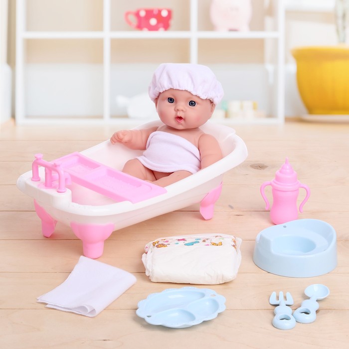 Пупс функцональный "Ляля" с аксессуарами, писает, пьёт, МИКС