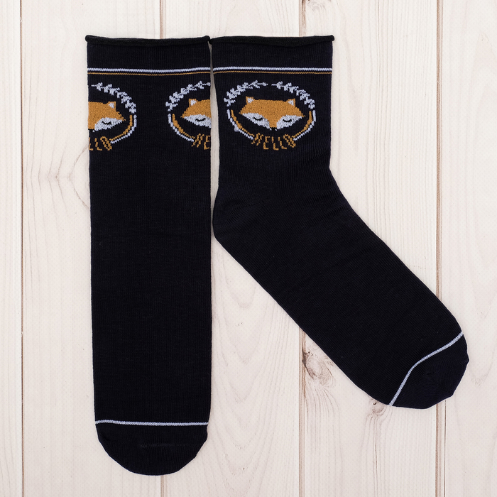 Носки женские Collorista "Fox. Hello" р-р 23-25, хл 80%, п/а 17%, эл 3%