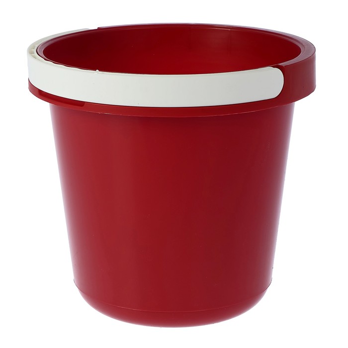 Ведро 12 л круглое, цвет красный