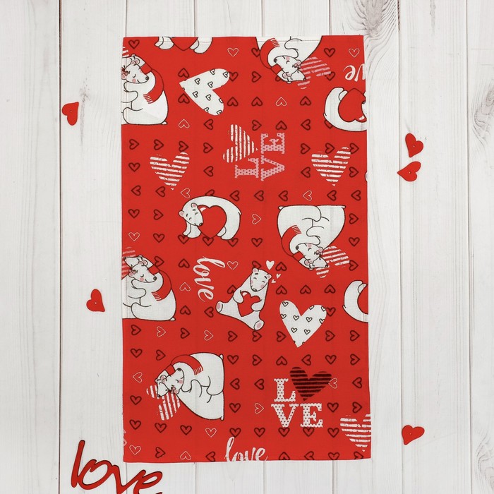 Полотенце "Доляна" Мишка 61*35 см, 100% хл, 160 г/м2, рогожка