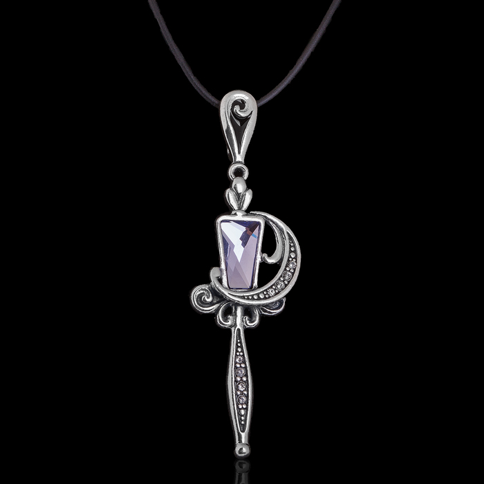 Кулон "Толуй", цвет фиолетовый в серебре
