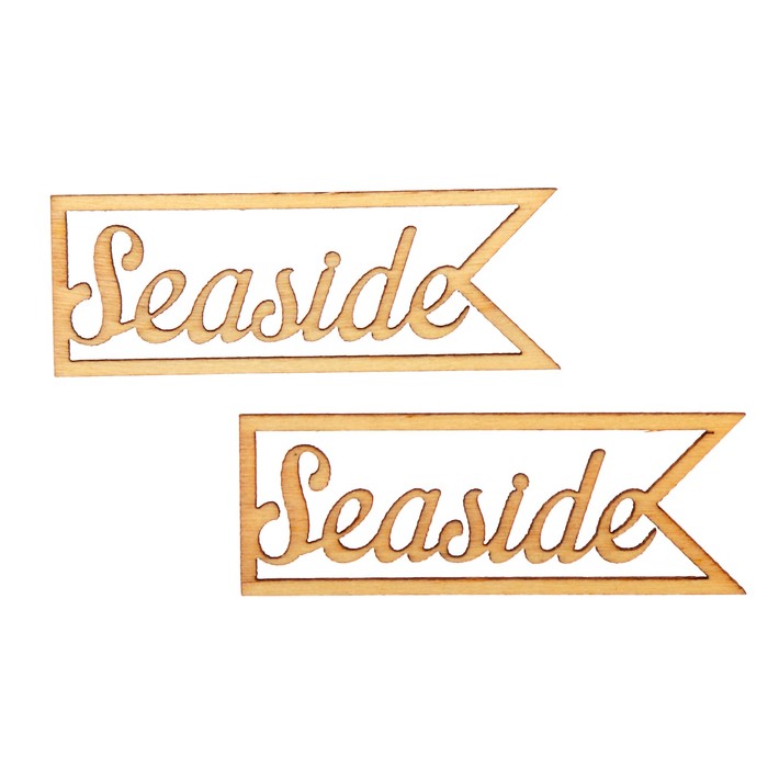 Вырубка для скрапбукинга из дерева "Seaside" набор 2шт, 5х1,7см