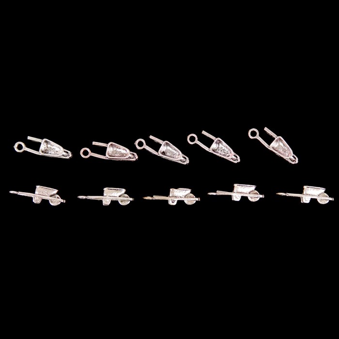 Набор металлических подвесок "Садовачя тачка" 10 шт,  5х21 мм