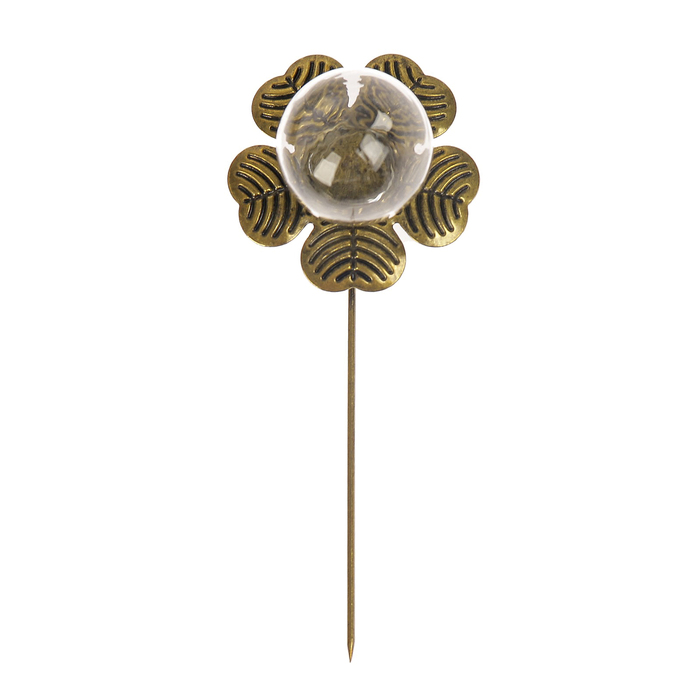 Заготовка для создания декоративной шпильки "Цветочек" со стекл.украшением 2см