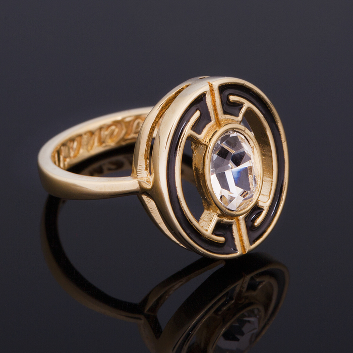 Кольцо "Кальвария", цвет белый в золоте, размер 18