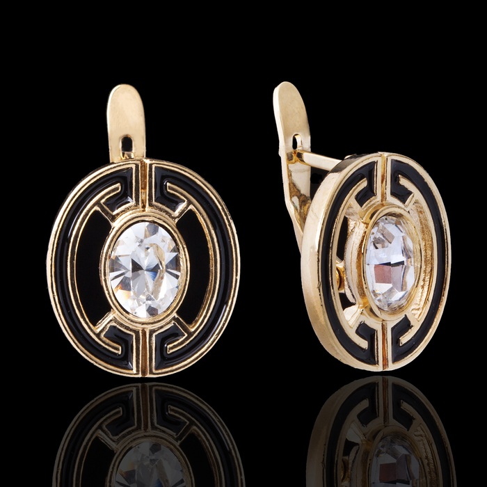 Серьги "Кальвария", цвет белый в золоте