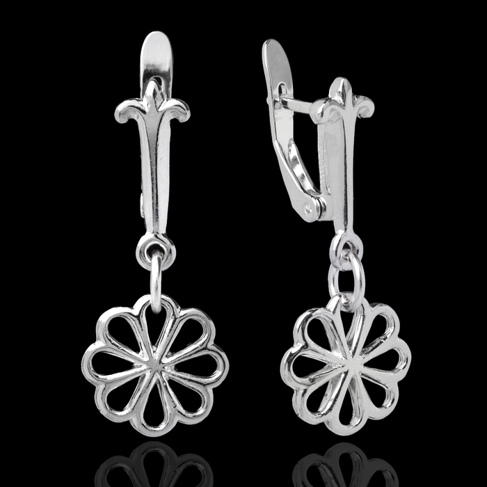 Серьги "Интенго мод.", цвет серебряный