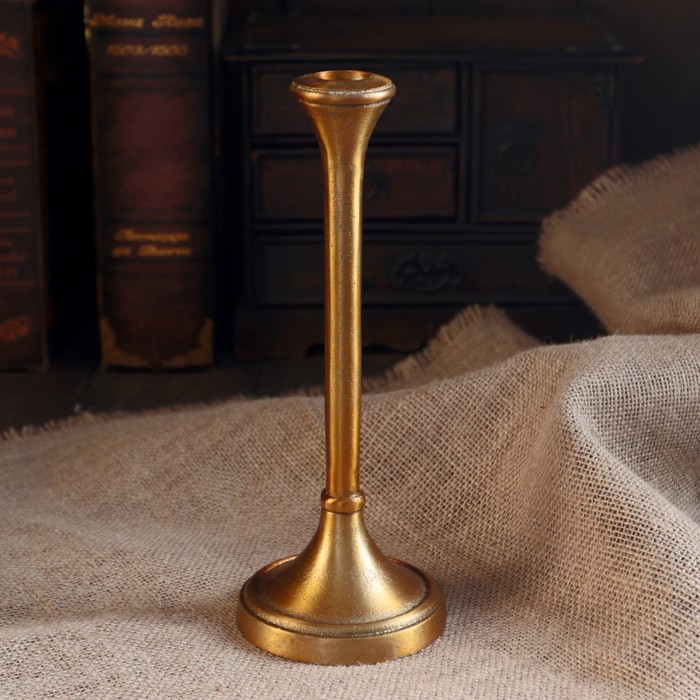 Подсвечник алюминий "Роман" на 1 свечу 9,5х9,5х24 см