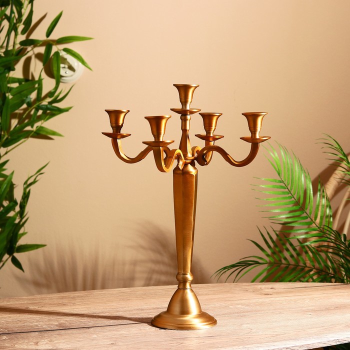 Подсвечник алюминий "Пламя" на 5 свечей 30х30х42,5 см