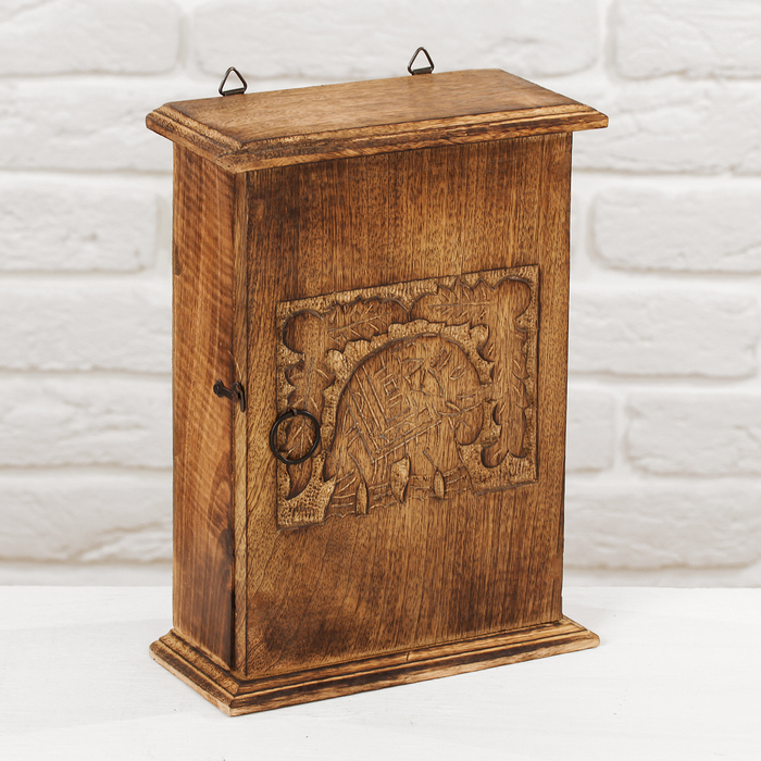 Ключница дерево "Слон" 8х18х28 см