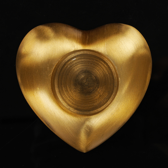 Подсвечник алюминий "Сердце" на 1 свечу 8,5х9х4 см