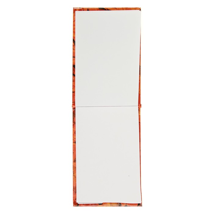 Блокнот А7, 70 листов на клею "Оранжевые цветы", твердая обложка, глянцевая ламинация