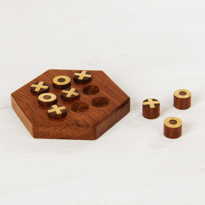 Игра дерево "Крестики-нолики" 12х13,5х2,5 см