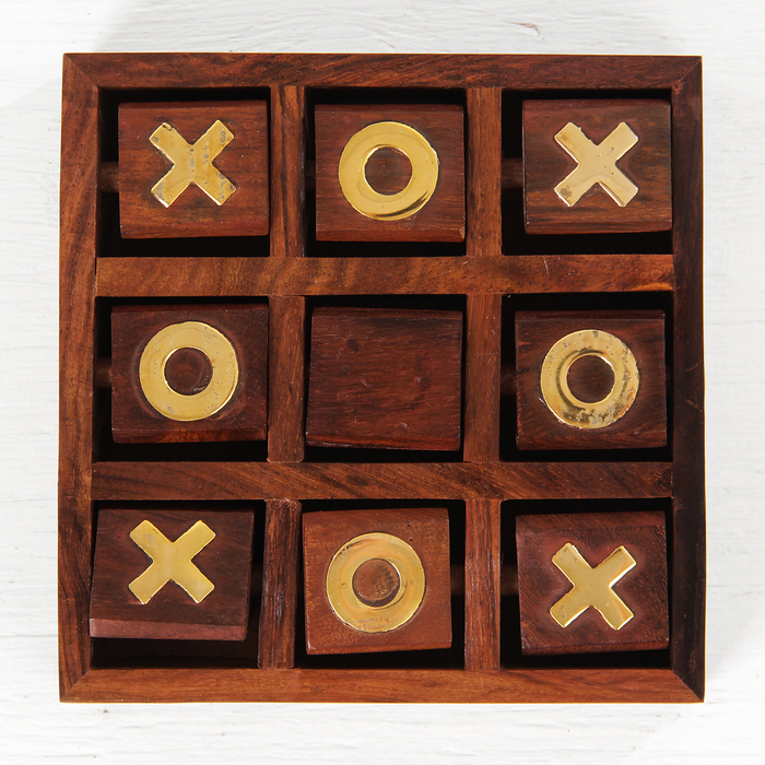 Игра дерево "Крестики-нолики" 13,5х13,5х3,5 см