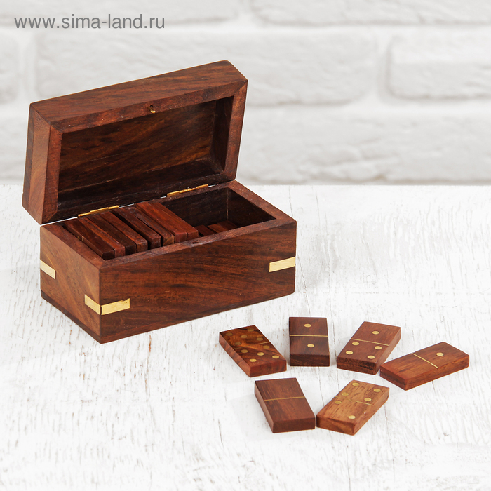 

Шкатулка дерево "Домино" 10,7х5,8х5,8 см