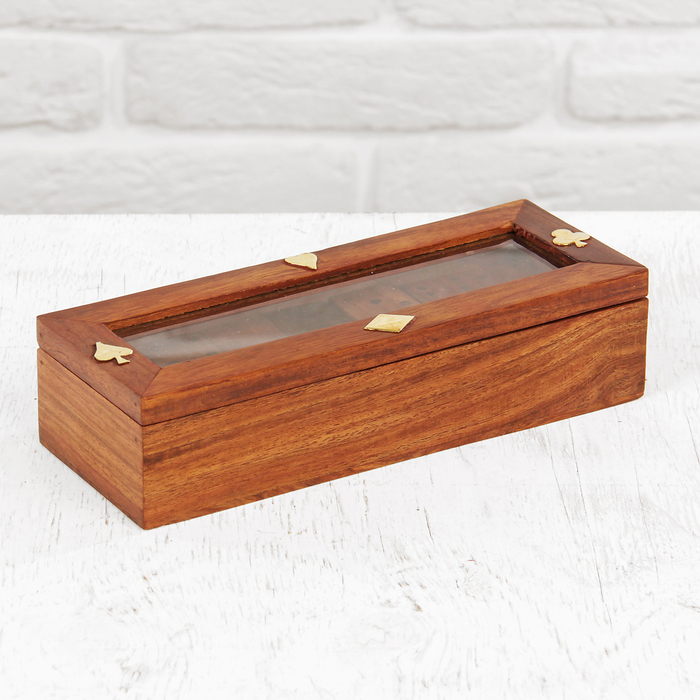 Шкатулка дерево "Домино" 20х8х5 см