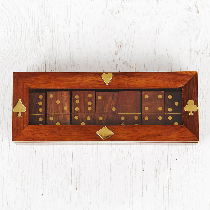 Шкатулка дерево "Домино" 20х8х5 см