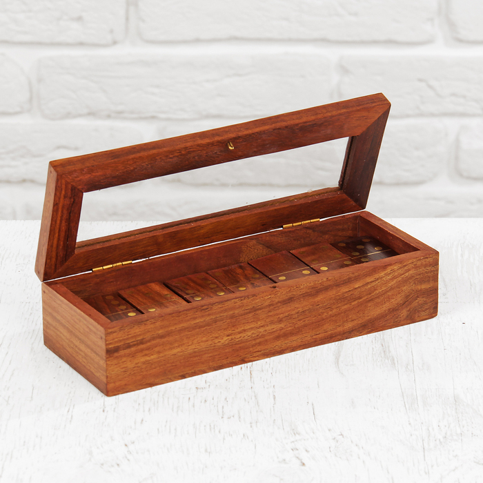 Шкатулка дерево "Домино" 20х8х5 см