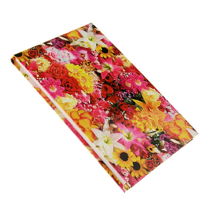 Блокнот А5, 70 листов на клею "Цветочный ковер", твердая обложка, глянцевая ламинация