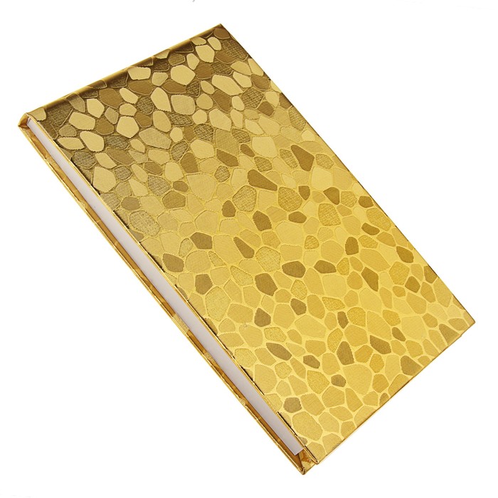 Блокнот А5, 70 листов на клею "Плиточки. Золото", твердая обложка, балакрон