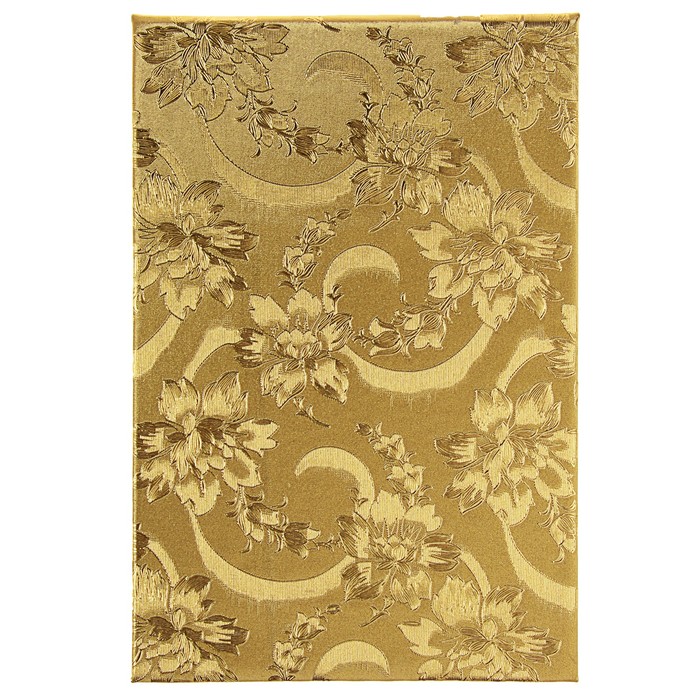 Блокнот А5, 70 листов на клею "Цветы. Золото", твердая обложка, балакрон