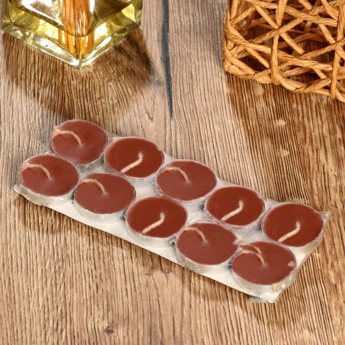 

Набор свечи в гильзе "Платинум" 10 шт шоколад 18,5х7,5х1,2 см