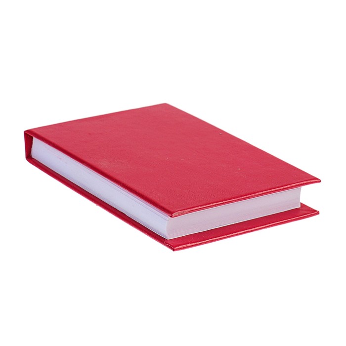 Блокнот А7, 70 листов на клею "Красный", твердая обложка, бумвинил