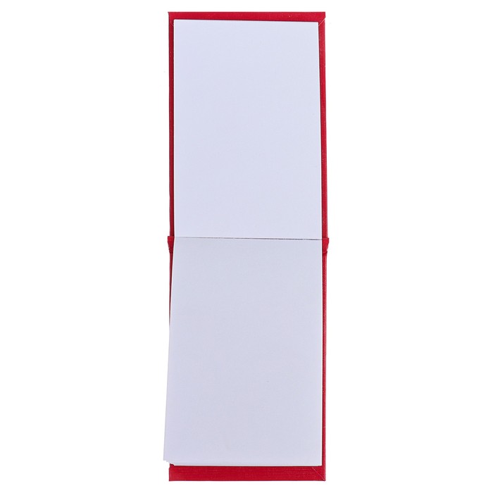 Блокнот А7, 70 листов на клею "Красный", твердая обложка, бумвинил