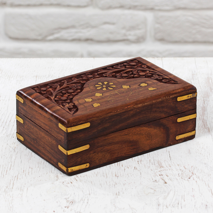 Шкатулка дерево "Соцветие" 15х10х6 см