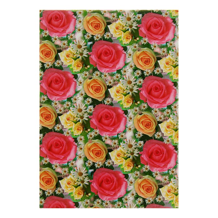 Блокнот А7, 70 листов на клею "Летний день", твердая обложка, глянцевая ламинация