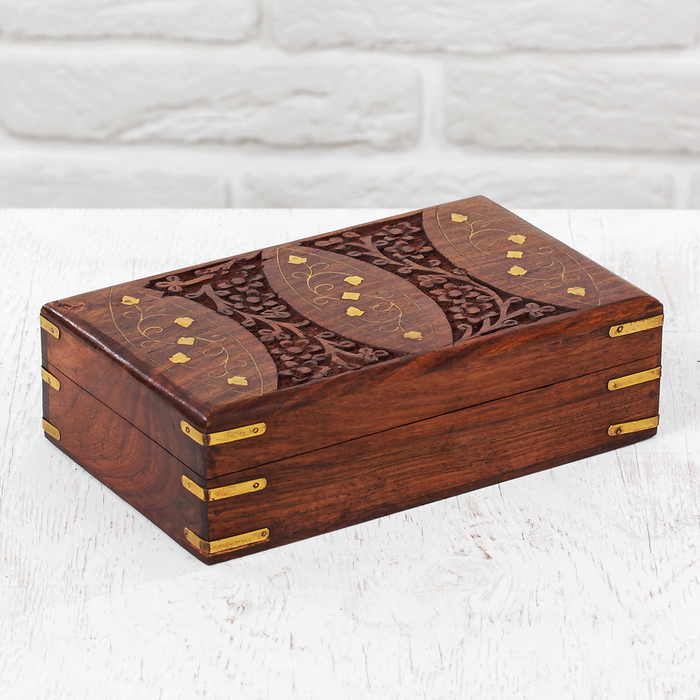 Шкатулка дерево "Глазки" 13х20х6 см