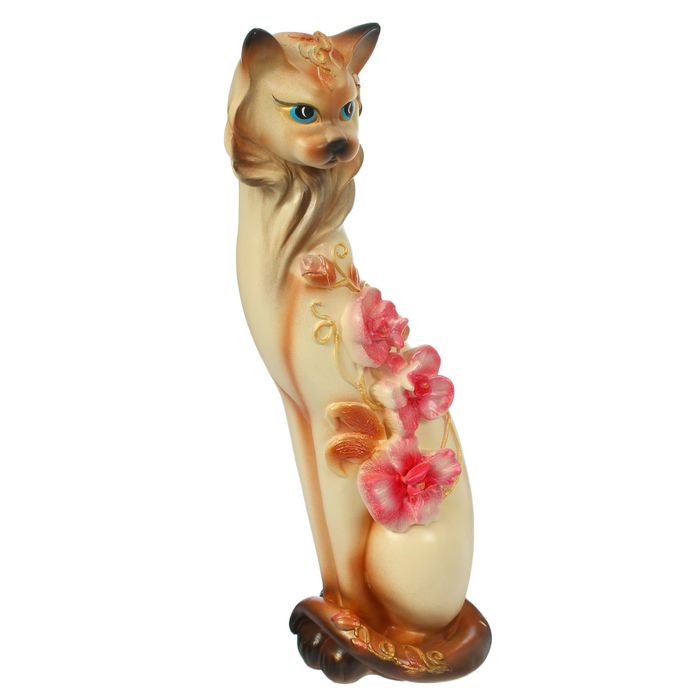 Сувенир "Кошка Маркиза" Орхидея бежевая