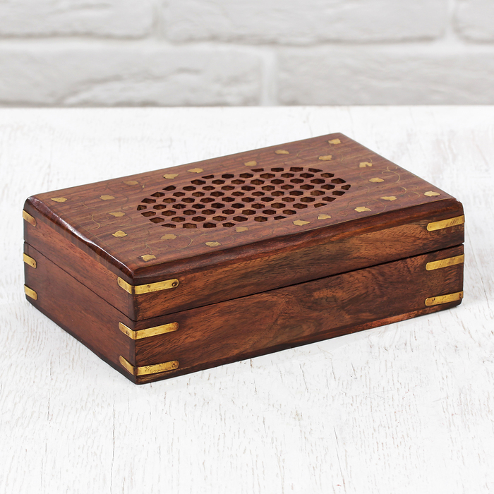 Шкатулка дерево "Резной овал" 13х20х6 см