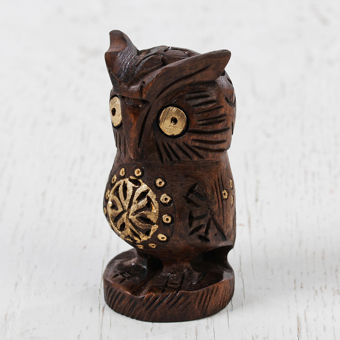 Сувенир дерево "Филин" 7,5х5х5 см