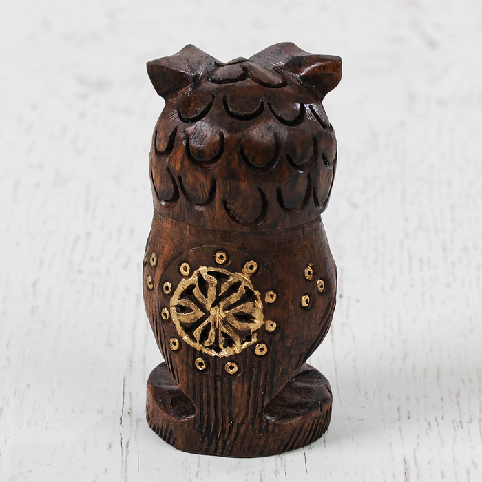Сувенир дерево "Филин" 7,5х5х5 см