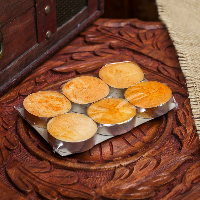 Набор свечи в гильзе "Платинум" 6 шт апельсин 11,5х8х1,5 см