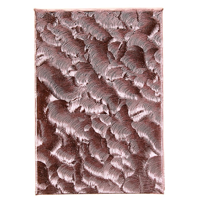 Блокнот А7, 70 листов на клею "Волны", твердая обложка, балакрон, розовый