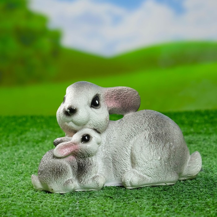 Садовая фигура "Зайка с зайчонком"