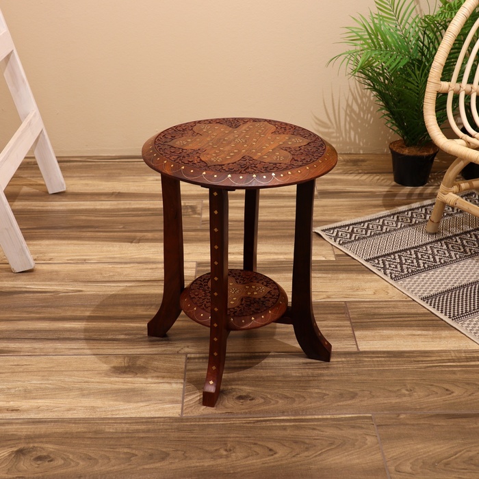 Стол дерево "Цветы" 37х37х42 см