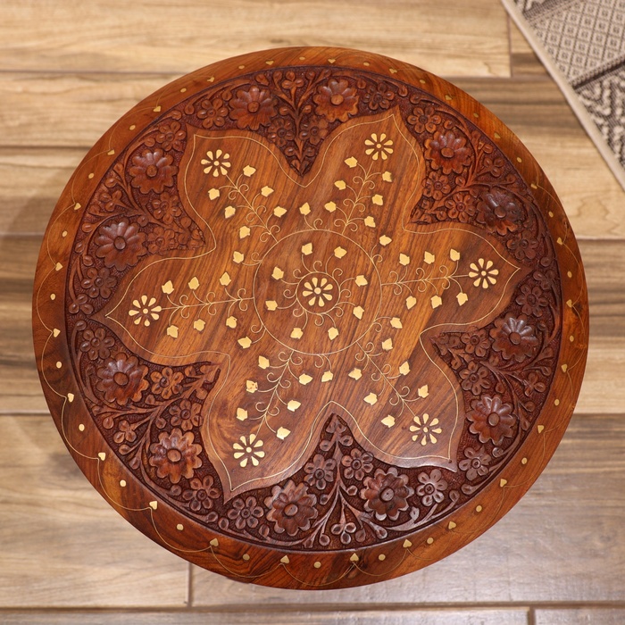 Стол дерево "Цветы" 37х37х42 см