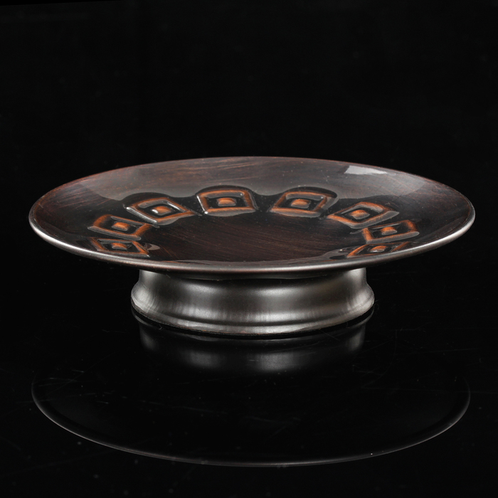 Мыльница из нержавеющей стали "Орнамент" 12х12х3 см