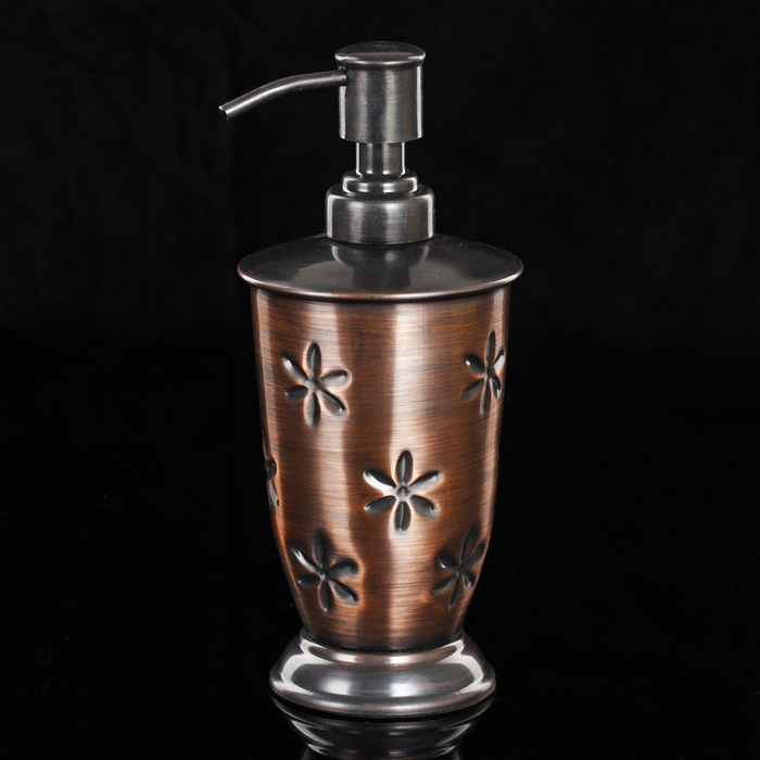Дозатор из нержавеющей стали "Цветочки" 10х10х20 см