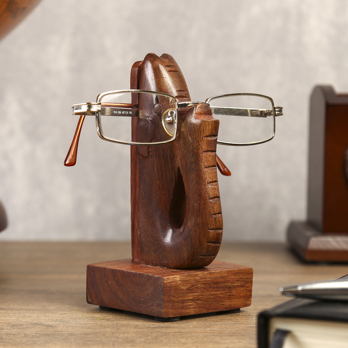 Подставка под очки "Слон" дерево 6,5х7,5х13,5 см