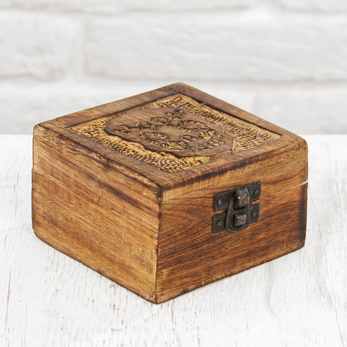 Шкатулка дерево "Череп" 10х10х6 см