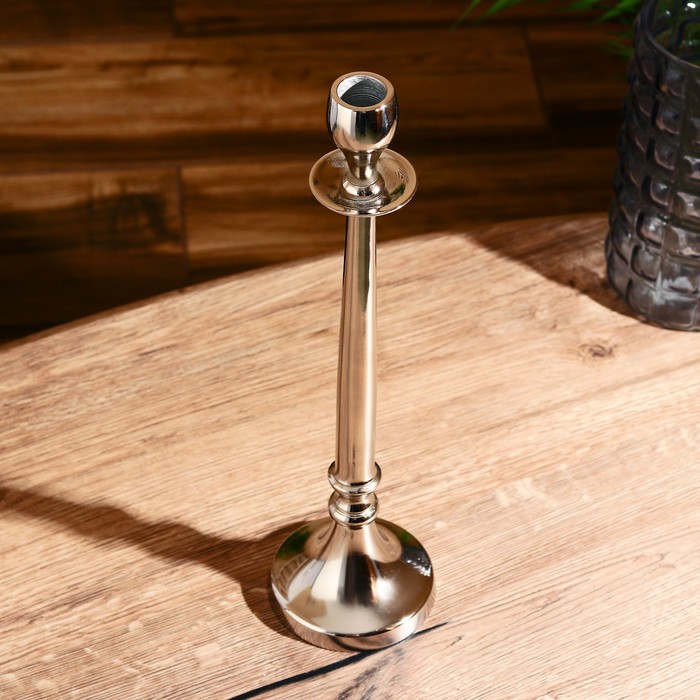 Подсвечник алюминий "Ампир" на 1 свечу 9,5х9,5х35 см