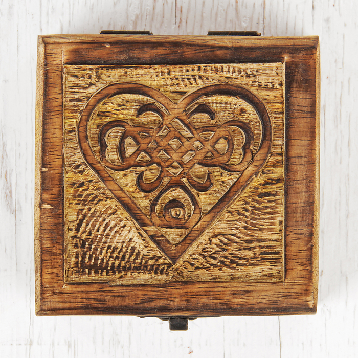 Шкатулка дерево "Сердечко" 10х10х6 см