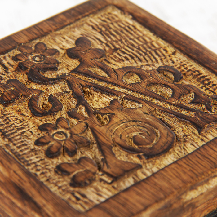 Шкатулка дерево "Буква А" 10х10х6 см