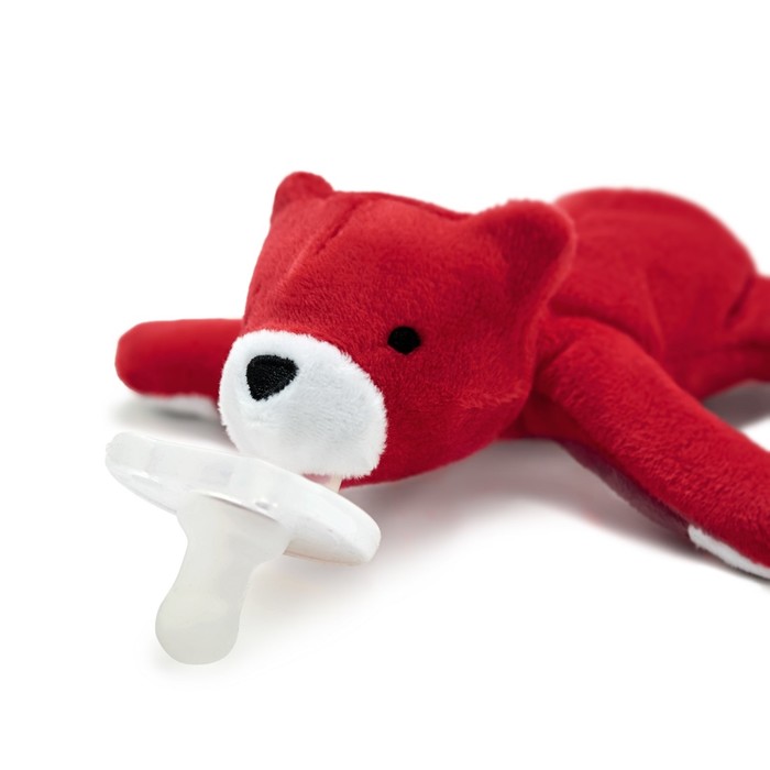 Пустышка силиконовая с развивающей игрушкой "Медвежонок Тео"